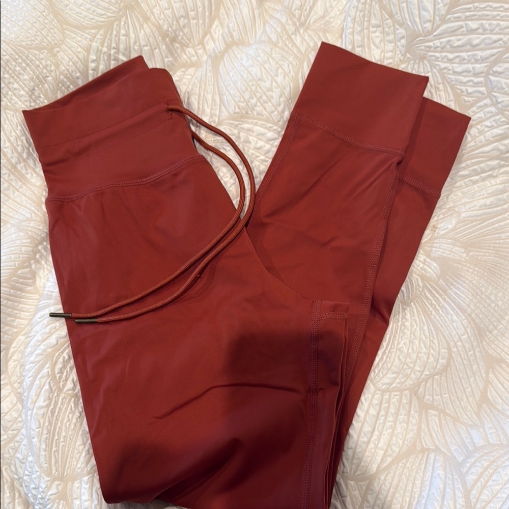 Red Lace-Up Pants